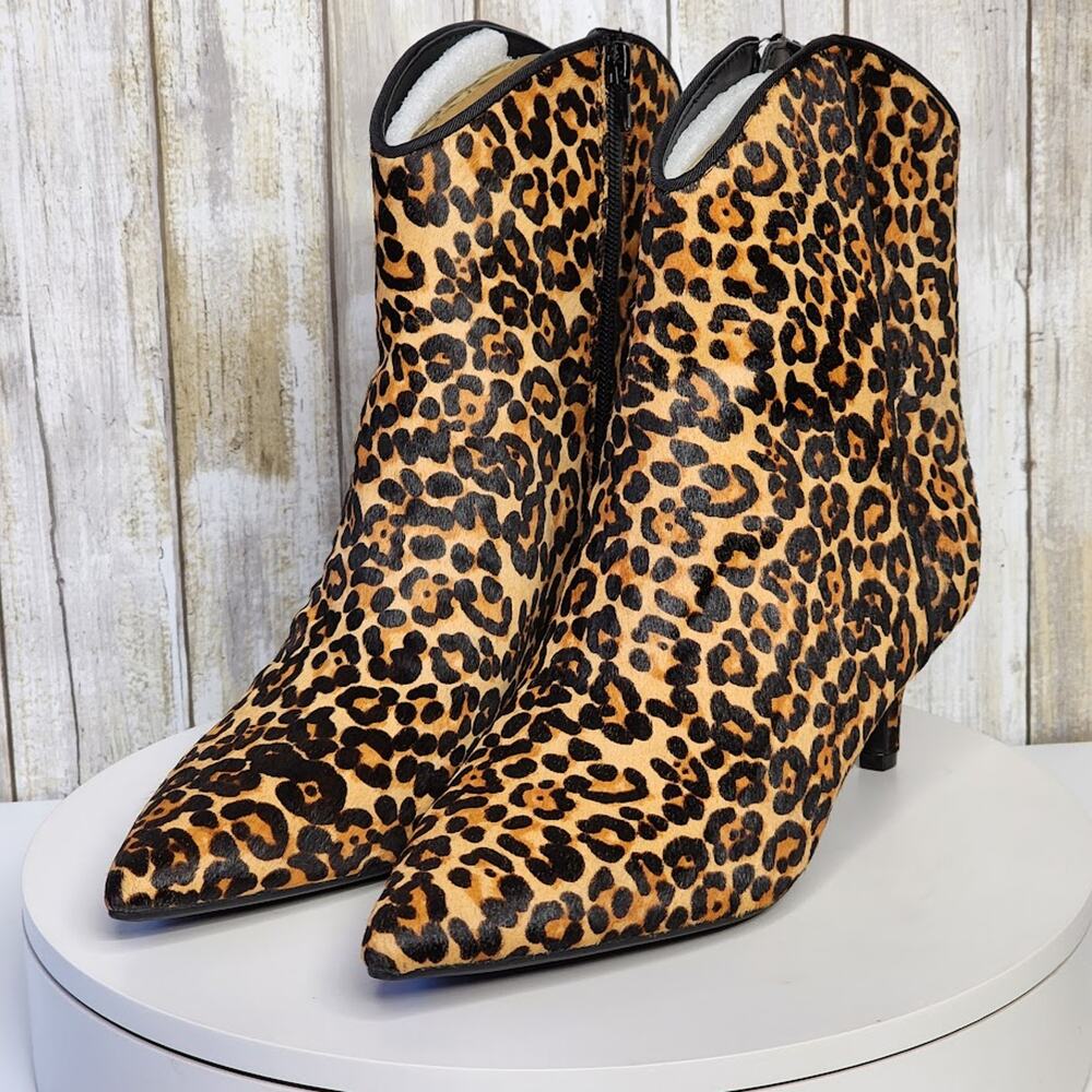 NEW - On 34th Aatira Leopard Tulip Booties - Size 8.5 M - Picture 8 of 12